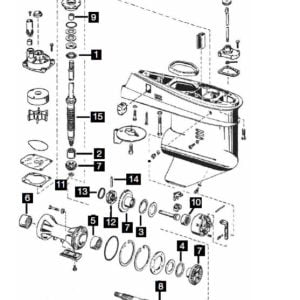 JOHNSON EVINRUDE LOWER UNIT, GEARCASE
