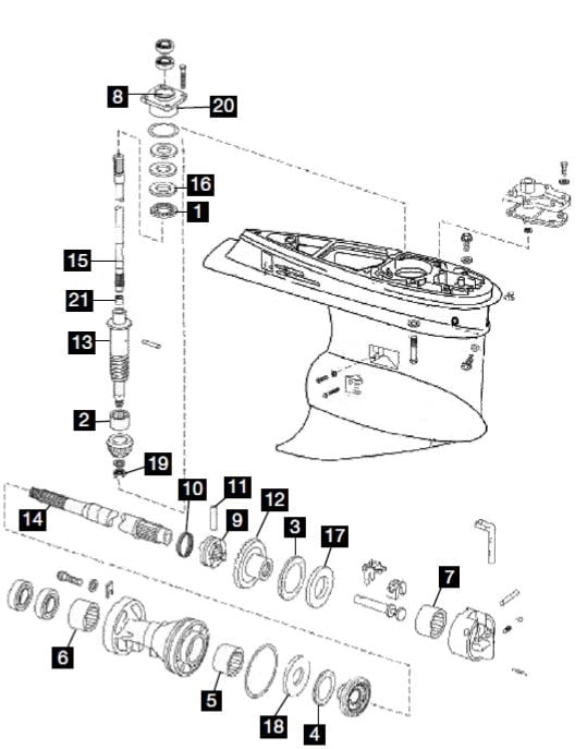 JOHNSON EVINRUDE LOWER UNIT